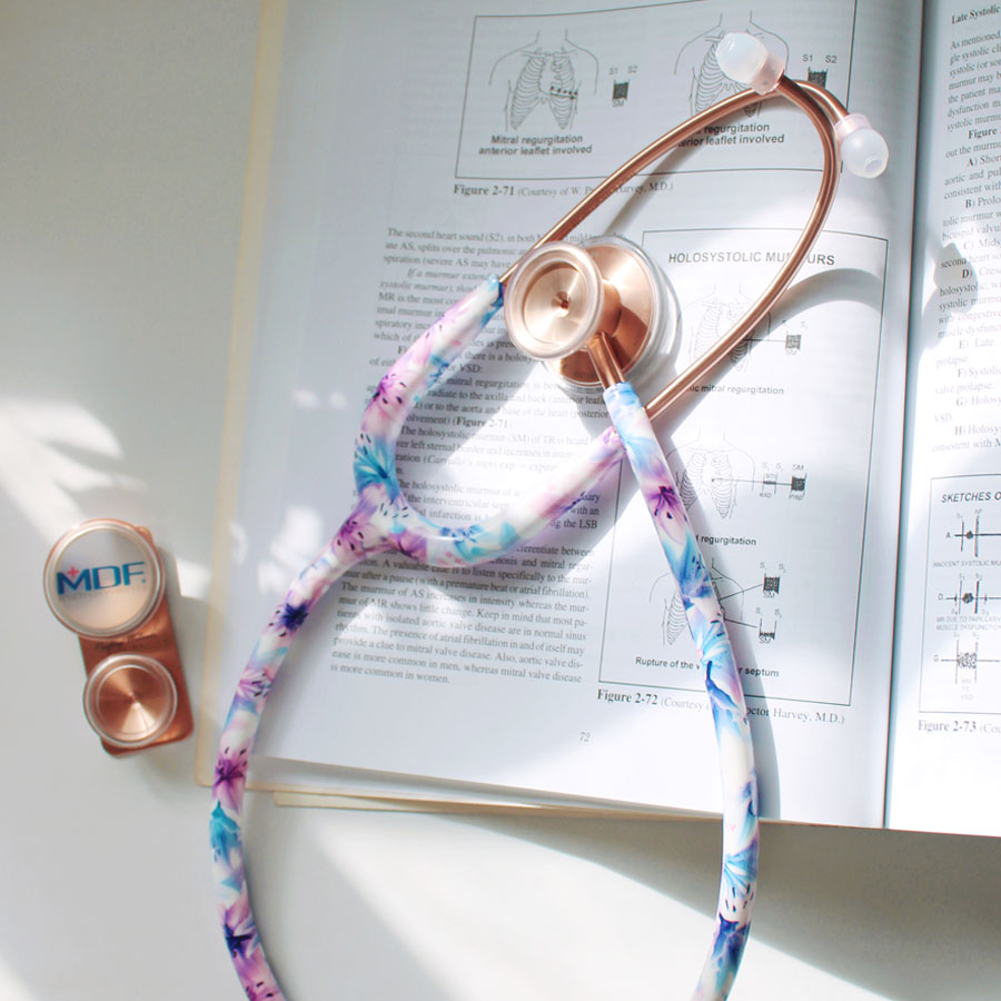 Rose Gold Stethoscope Collection MD One Epoch Titanium Series