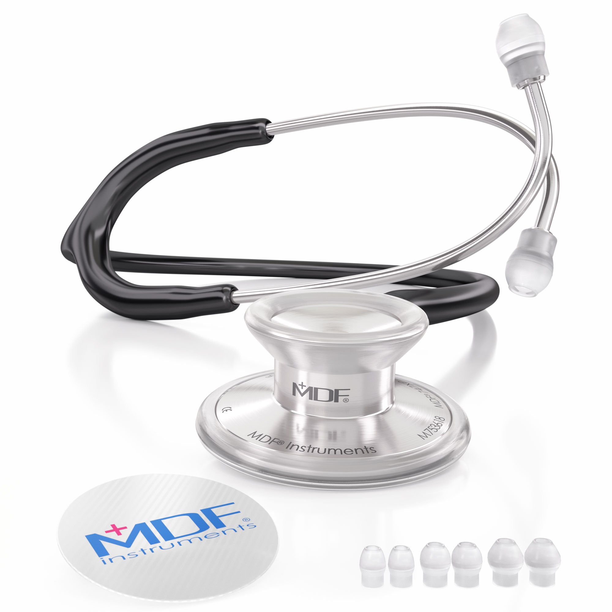 Stethoscope MDF Instruments Acoustica Lightweight Dual Head NoirNoir Black