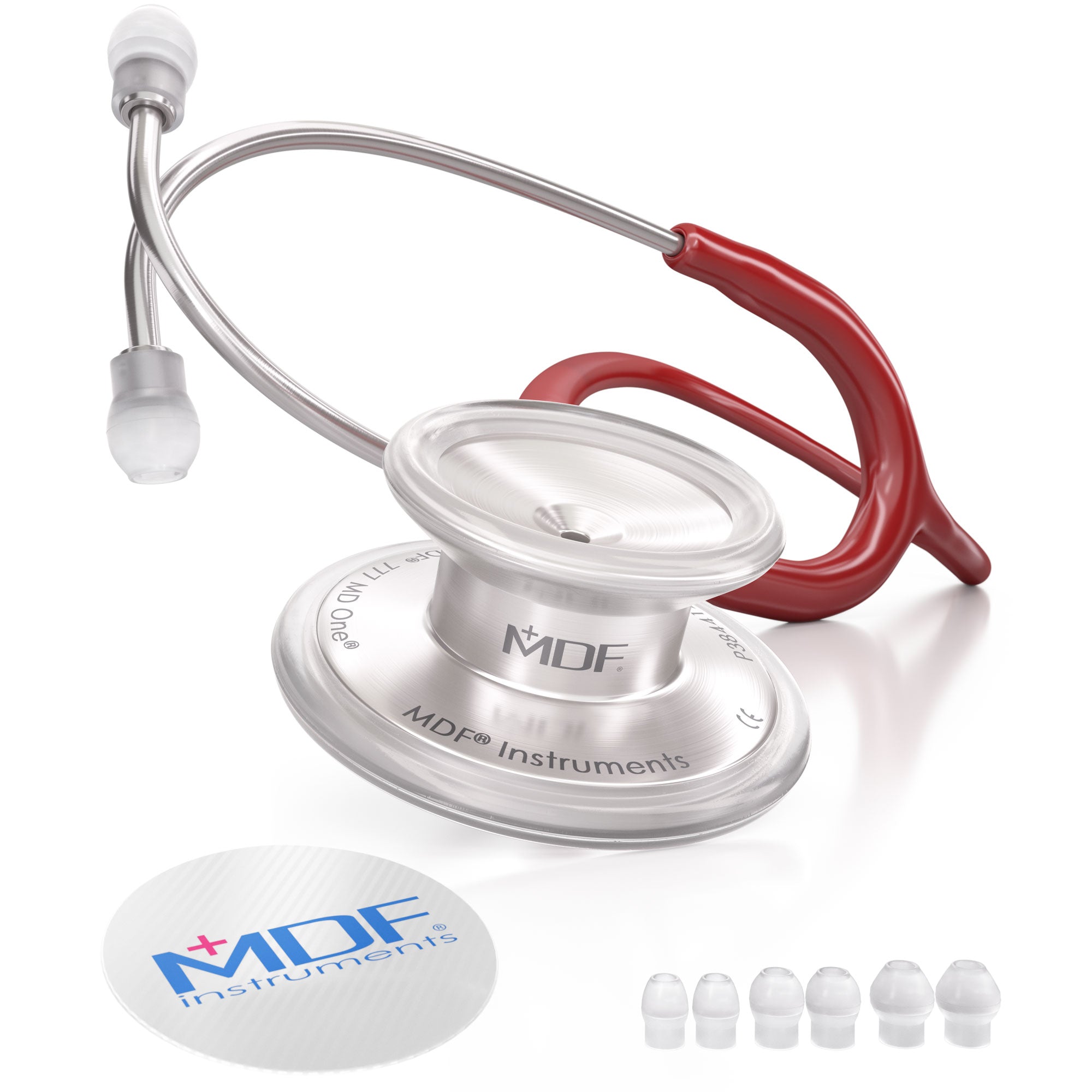 Stethoscope MDF Instruments MD One Stainless Steel Adult Dual Head Napa Burgundy Red