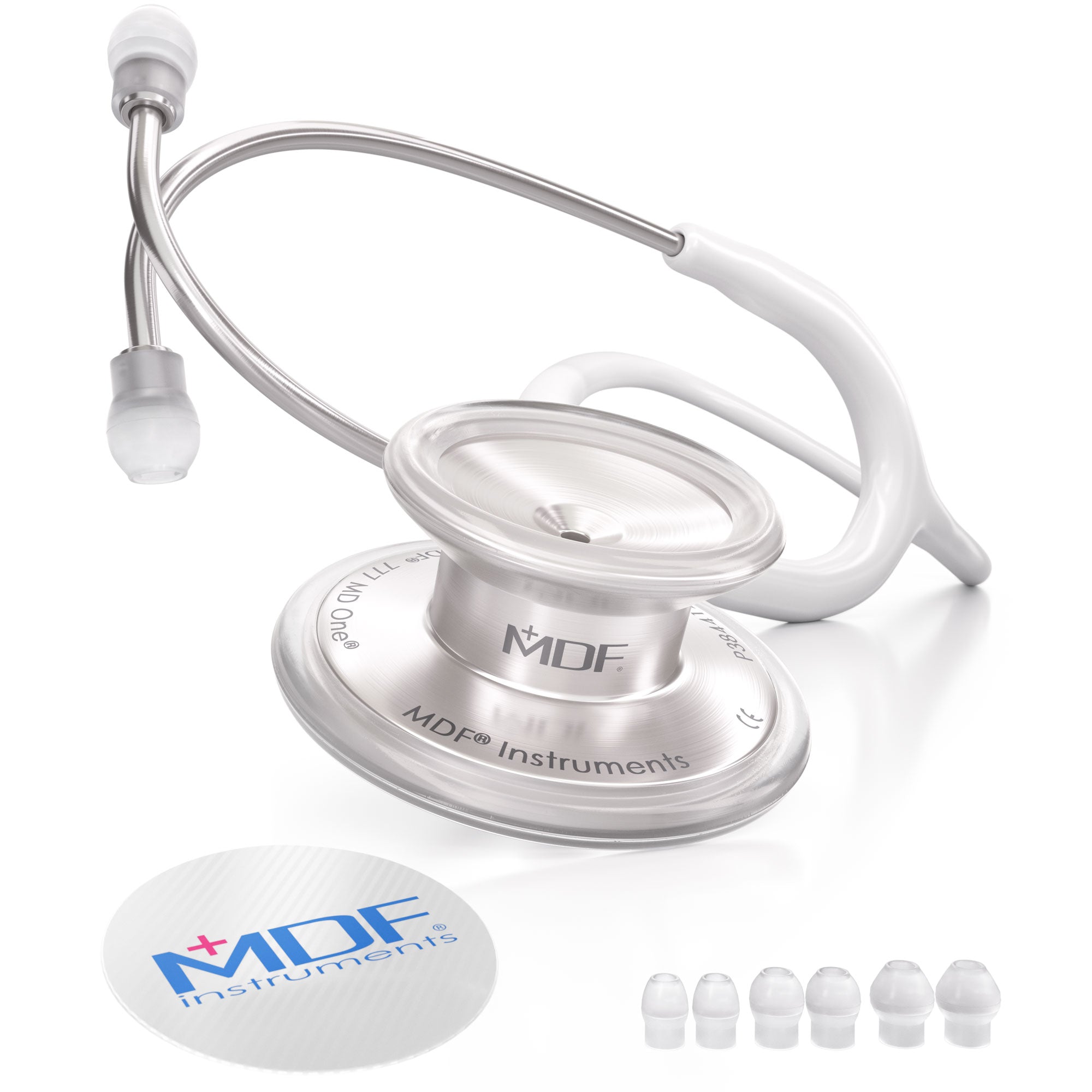 Stethoscope MDF Instruments MD One Stainless Steel Adult Dual Head BlaBlanc White