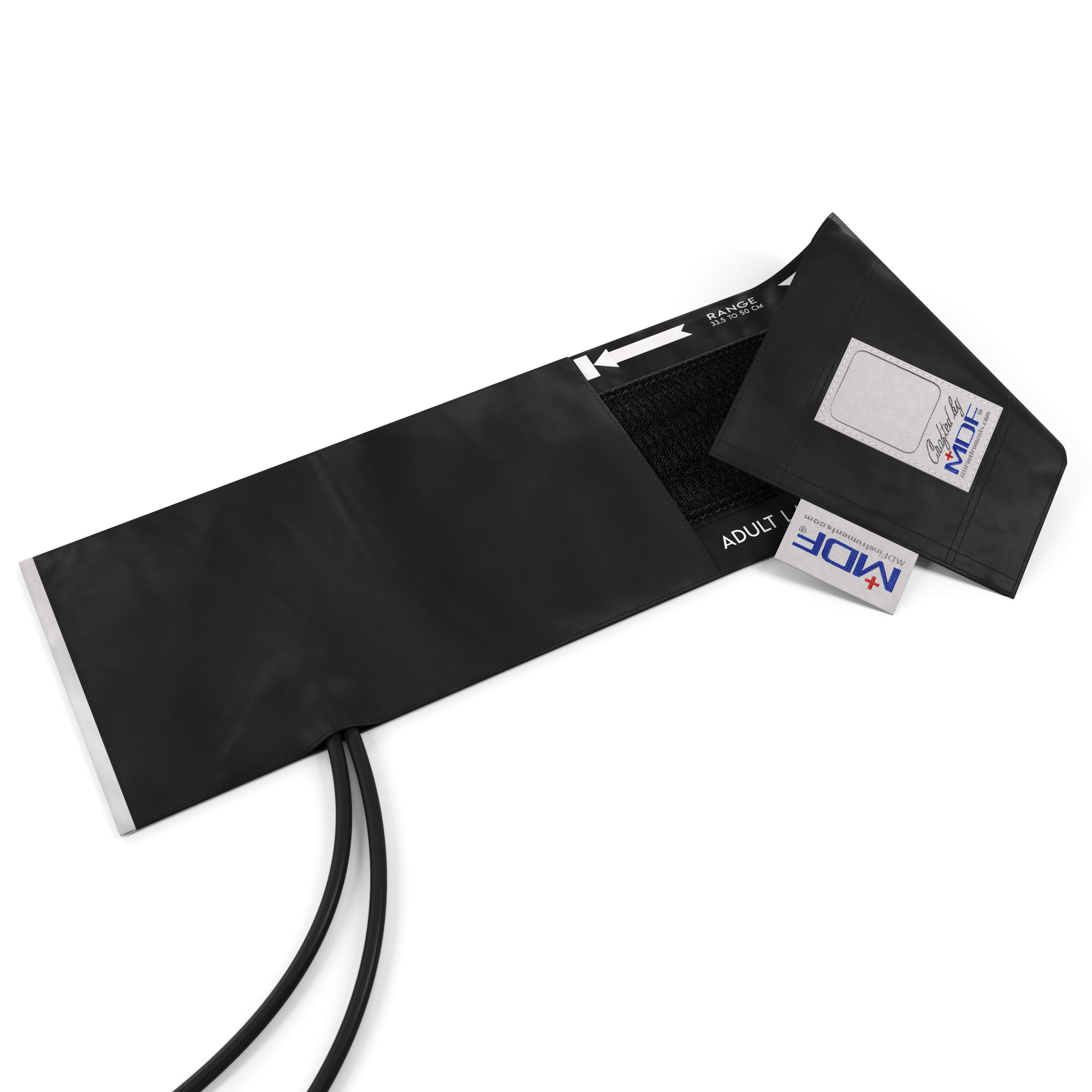 MDF Instruments large adult blood pressure cuff optional D-ring, double tube, latex-free for manual sphygmomanometer with double tube configuration and electronic blood pressure monitors