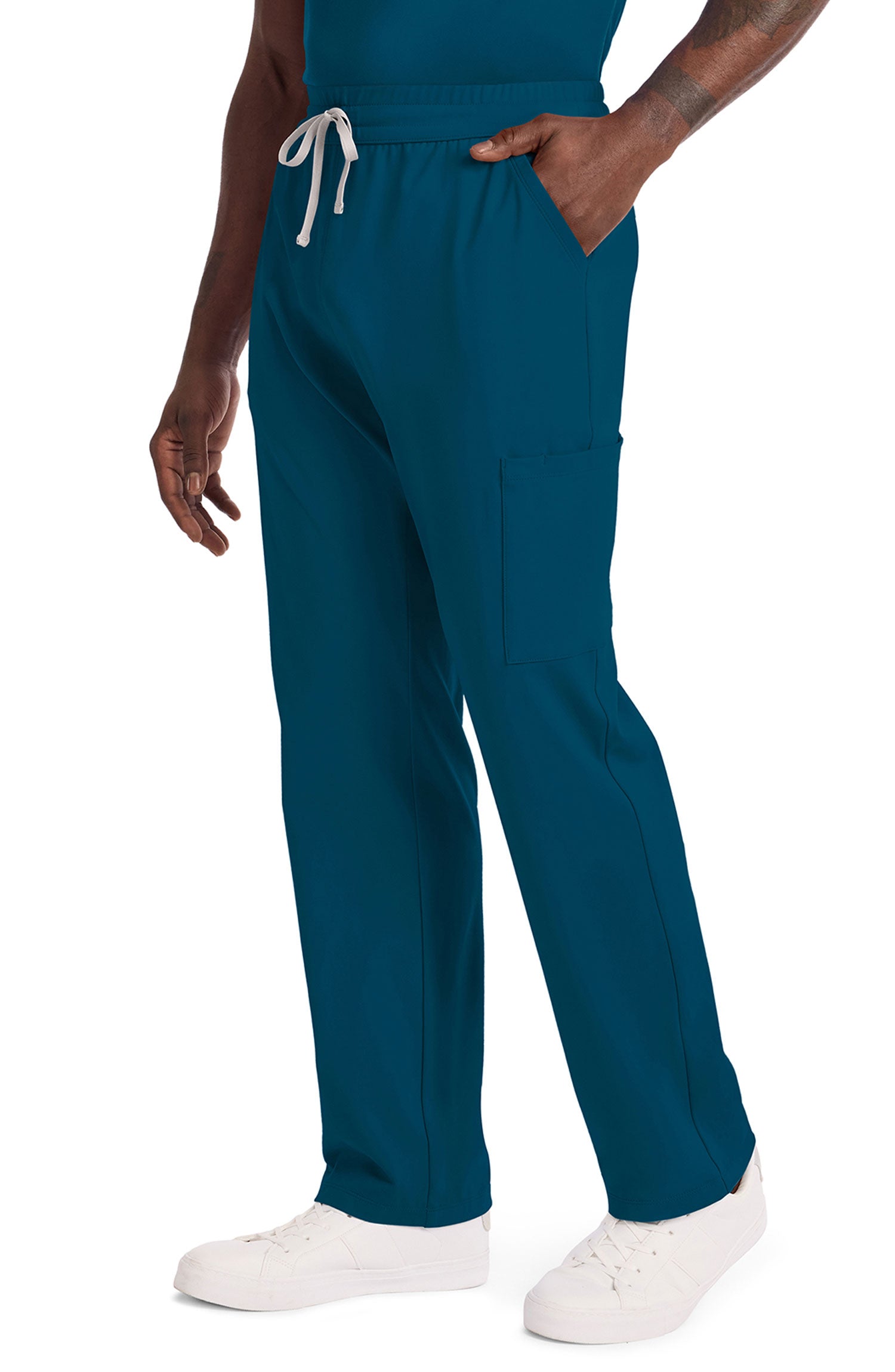 Men's Scrub Pants Straight Leg Caribbean Blue Cherokee Achieve MDF Instruments CK036