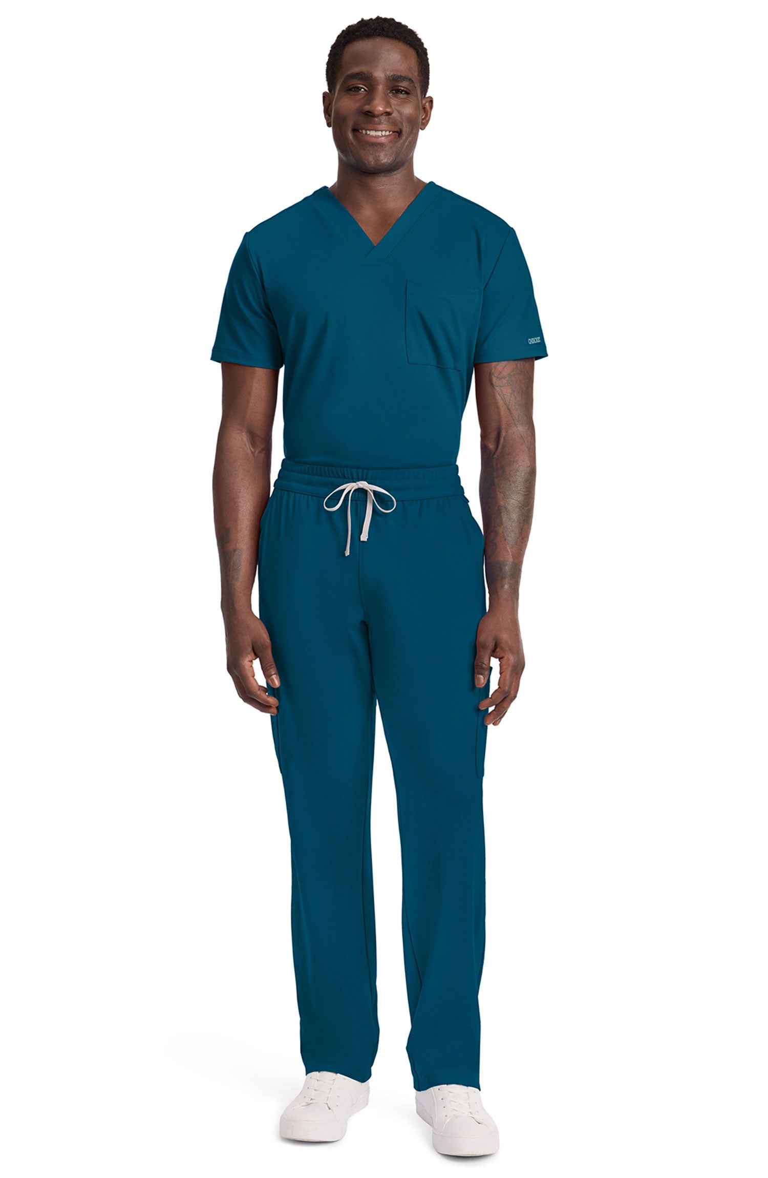 Men's Scrub Pants Straight Leg Caribbean Blue Cherokee Achieve MDF Instruments CK036