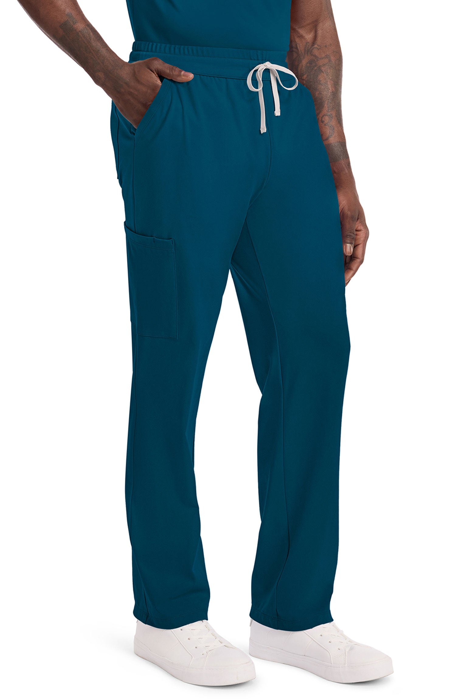 Men's Scrub Pants Straight Leg Caribbean Blue Cherokee Achieve MDF Instruments CK036