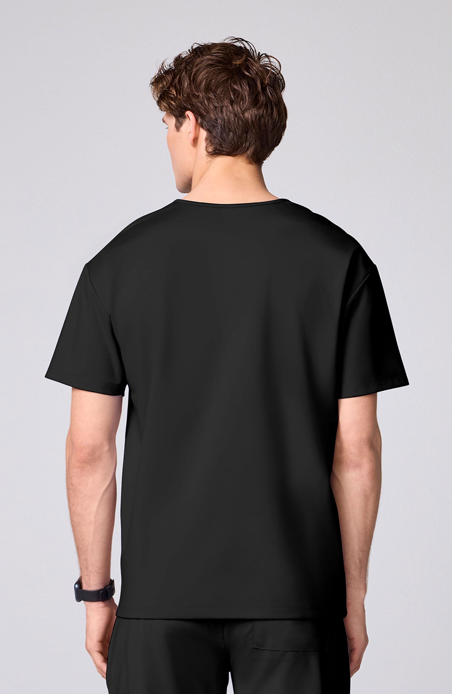 Men's Scrub Top 3 Pockets Black Cherokee Achieve MDF Instruments CK00037