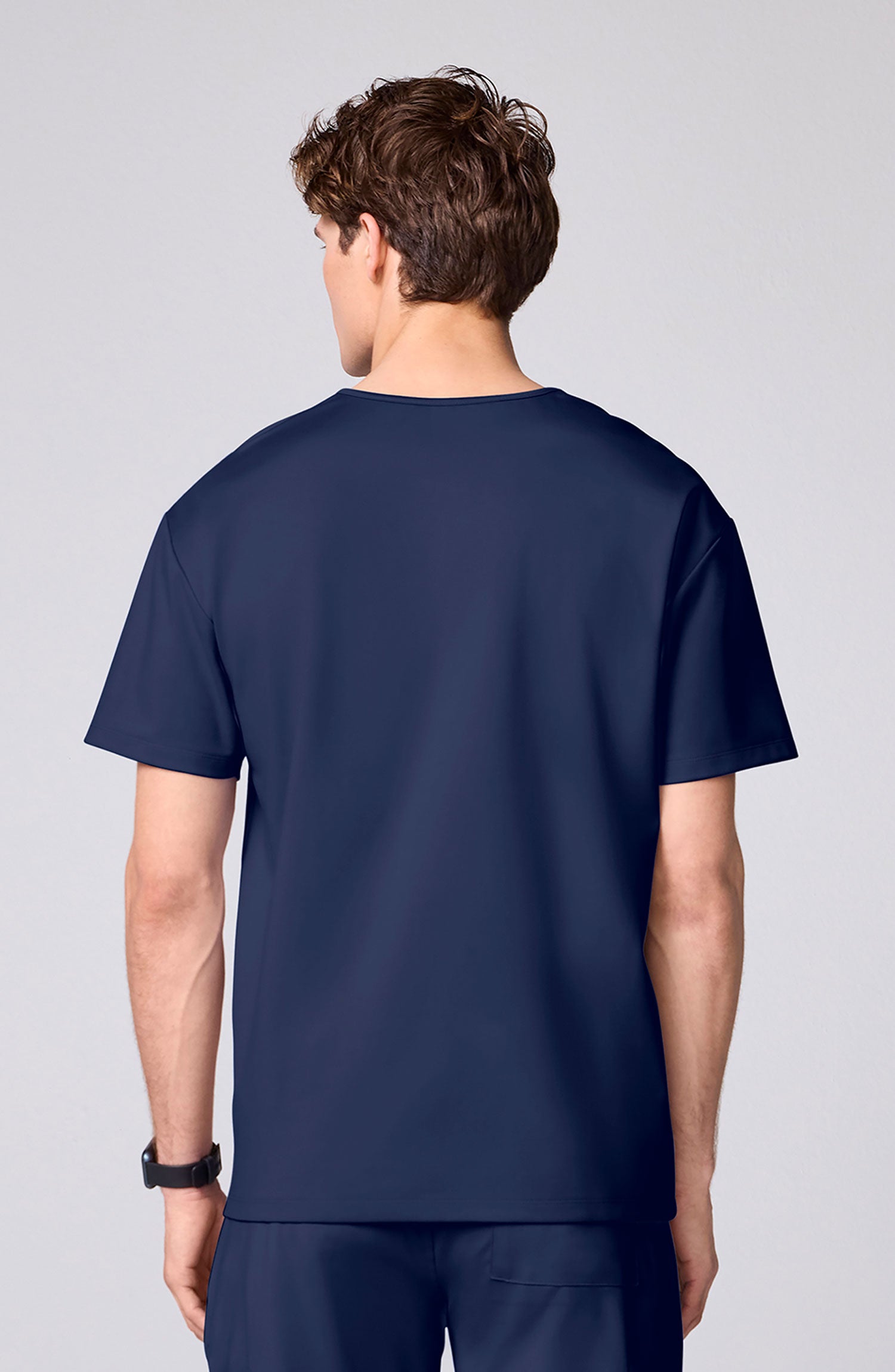 Men's Scrub Top 3 Pockets Navy Blue Cherokee Achieve MDF Instruments CK00037