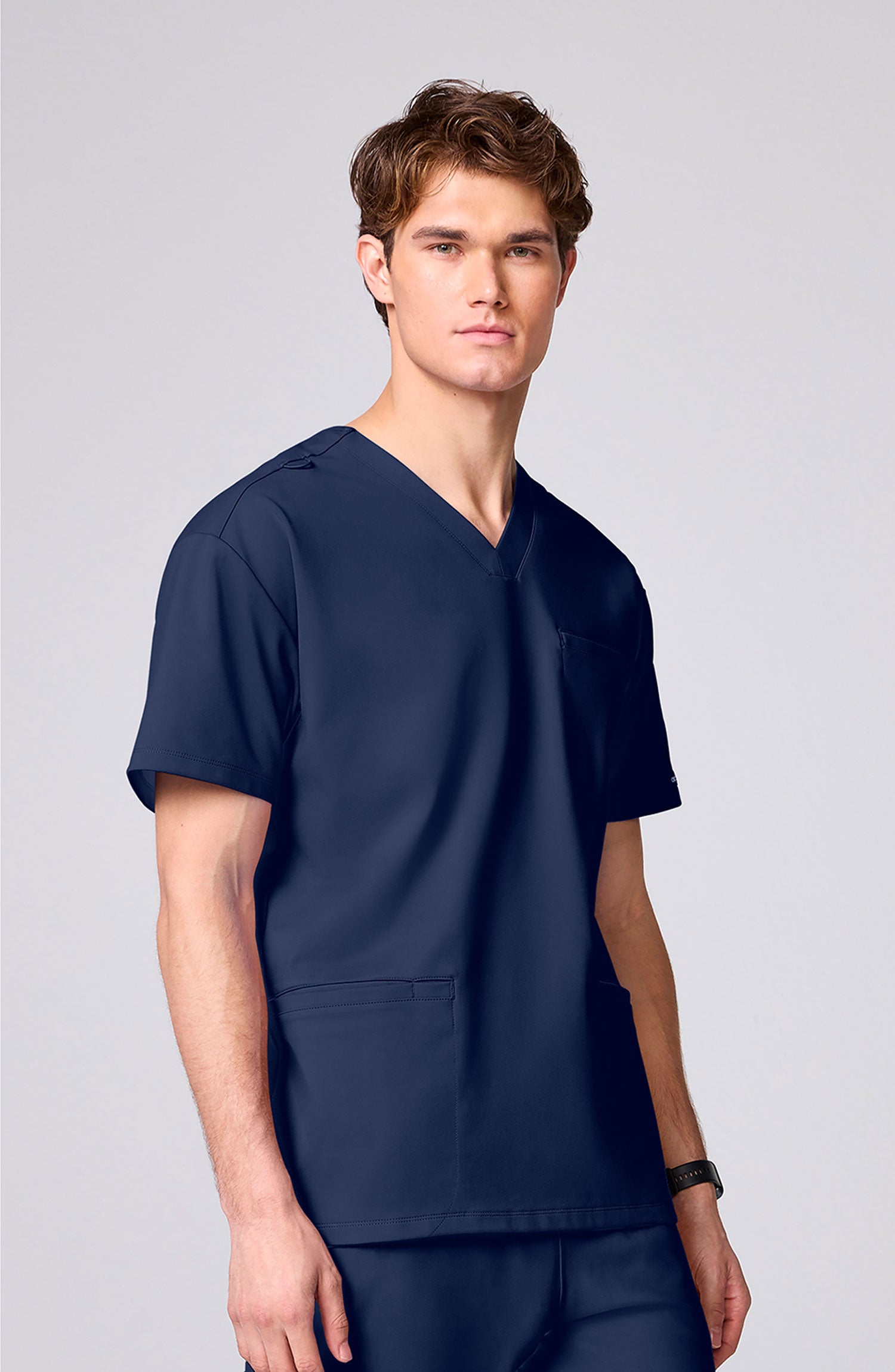 Men's Scrub Top 3 Pockets Navy Blue Cherokee Achieve MDF Instruments CK00037