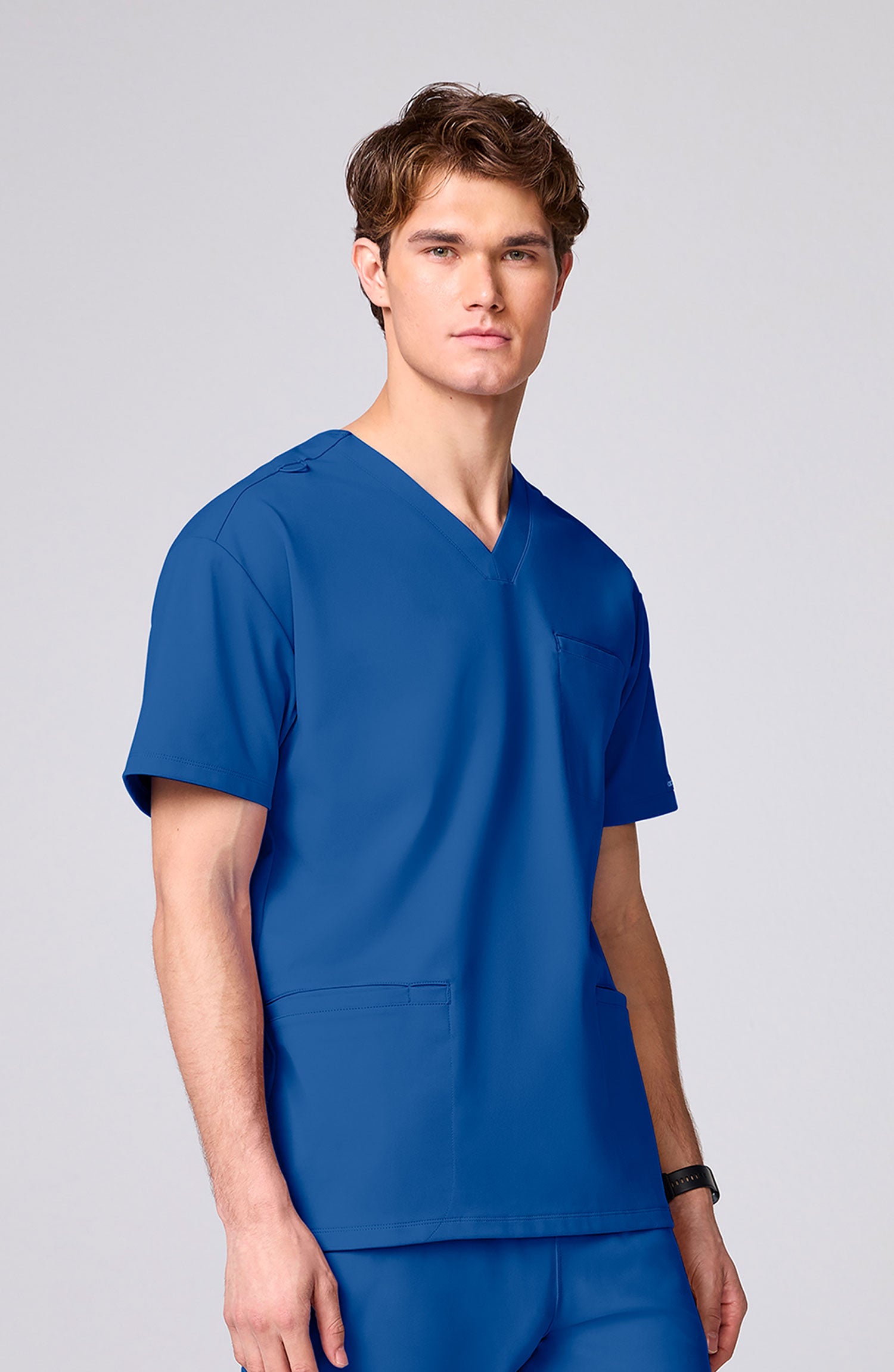 Men's Scrub Top 3 Pockets Royal Blue Cherokee Achieve MDF Instruments CK00037