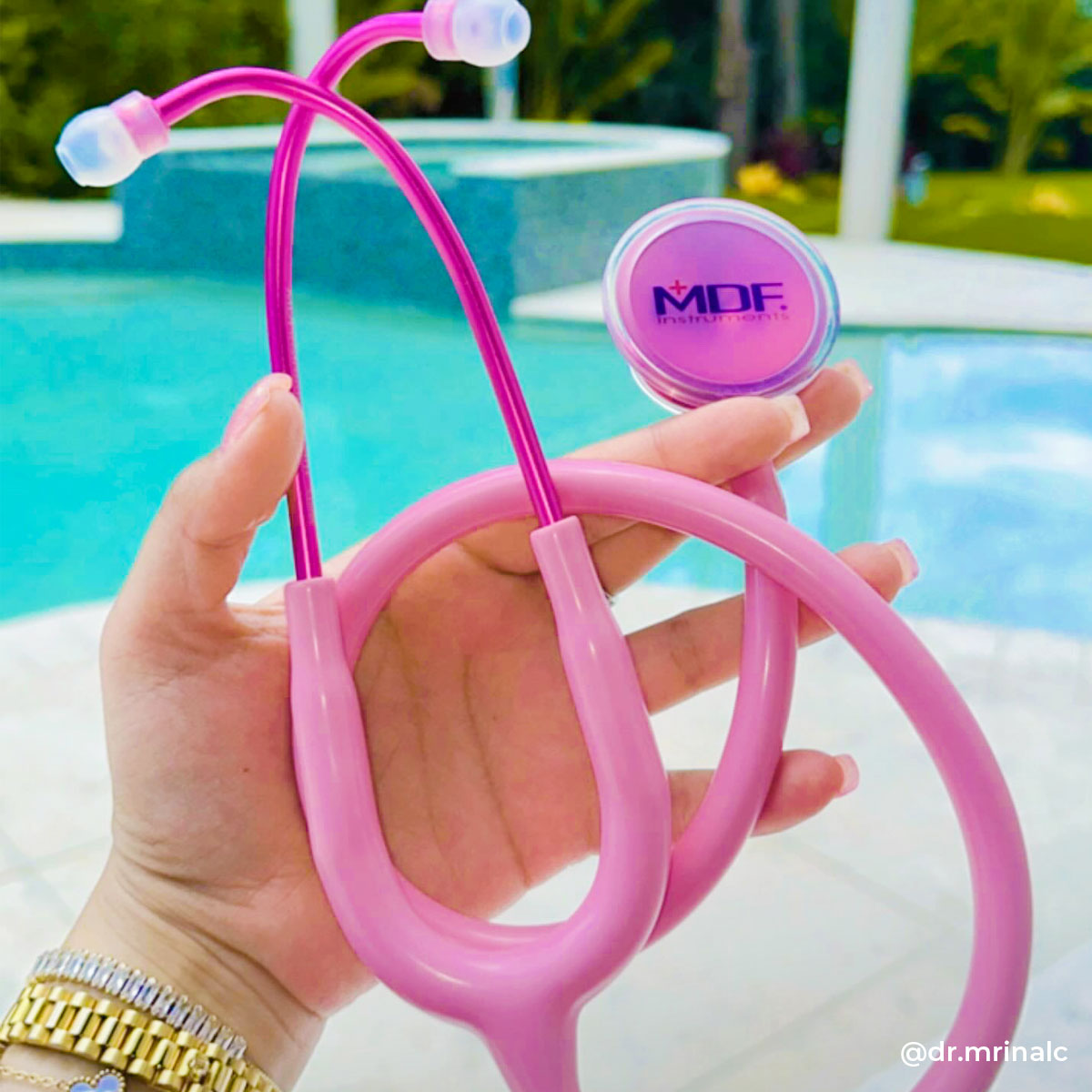 Pink Stethoscope MDF Instruments Acoustica Pinkalloy and Cosmo Valentine's Gifts for Nurses, Doctors, Veterinarians and Medical Professionals