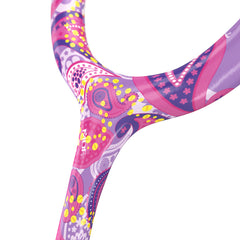 Stethoscope MDF Instruments MD One Epoch Titanium Pink and Purple Paisley Print Purpaisley and Kaleidoscope