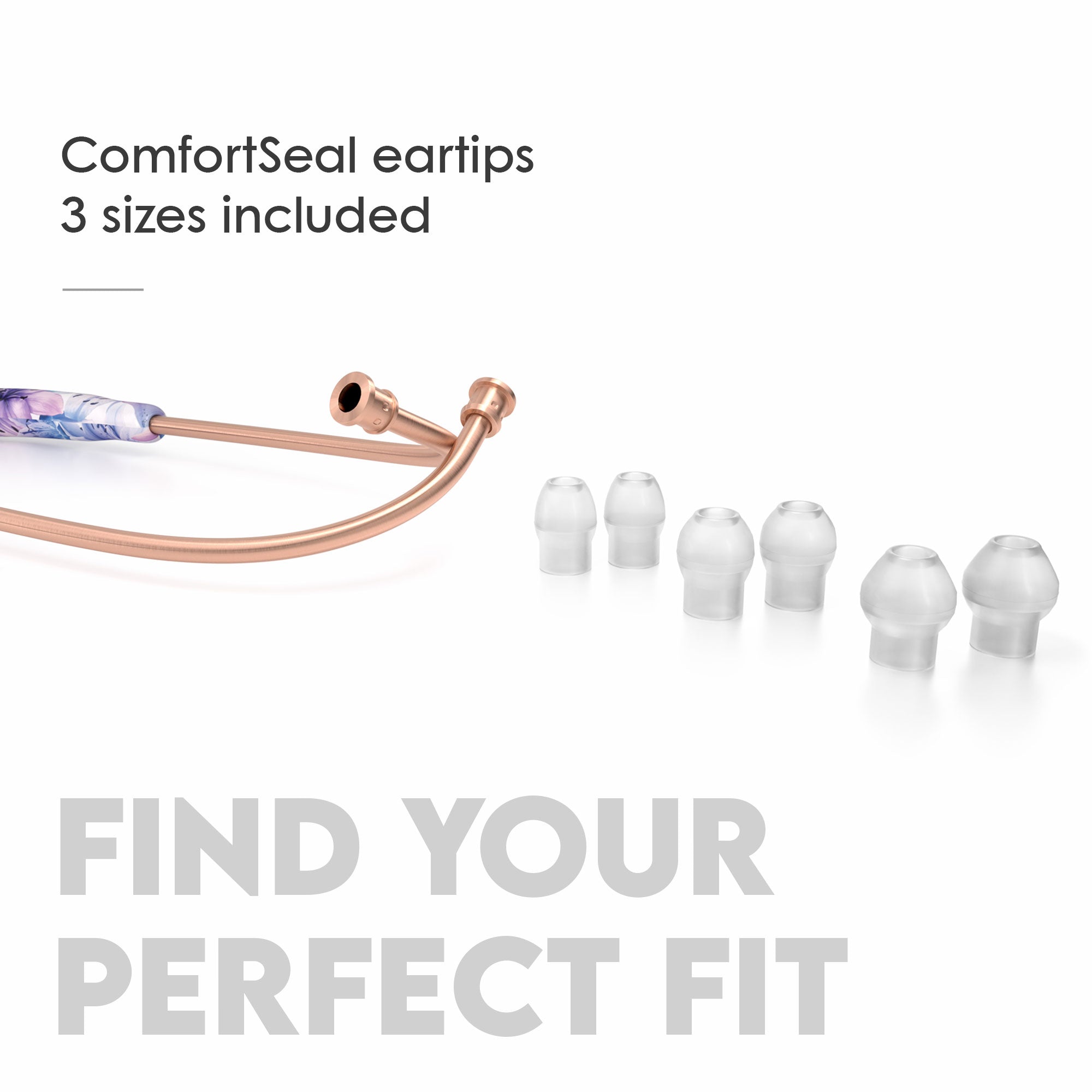 Stethoscope MDF Instruments MD One Epoch Titanium Mprint Flower Print Monet and Rose Gold