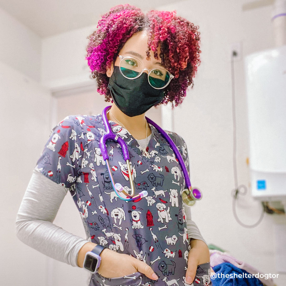 ProCardial Titanium Stethoscope MDF Instruments Purple Glitter Kaleidoscope