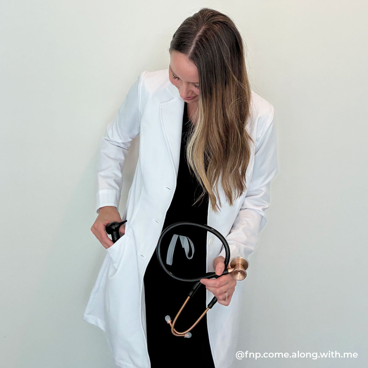 Stethoscope for Medical Professionals MDF Instruments ProCardial Titanium Cardiology Rose Gold and Black