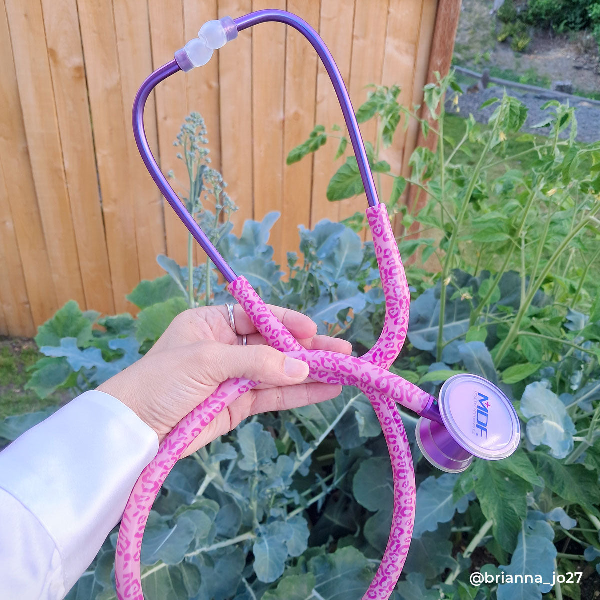 Stethoscope MDF Instruments ProCardial Titanium Cardiology Mprint Pink Leopard Print Cougar Pynk and Ultraviolet