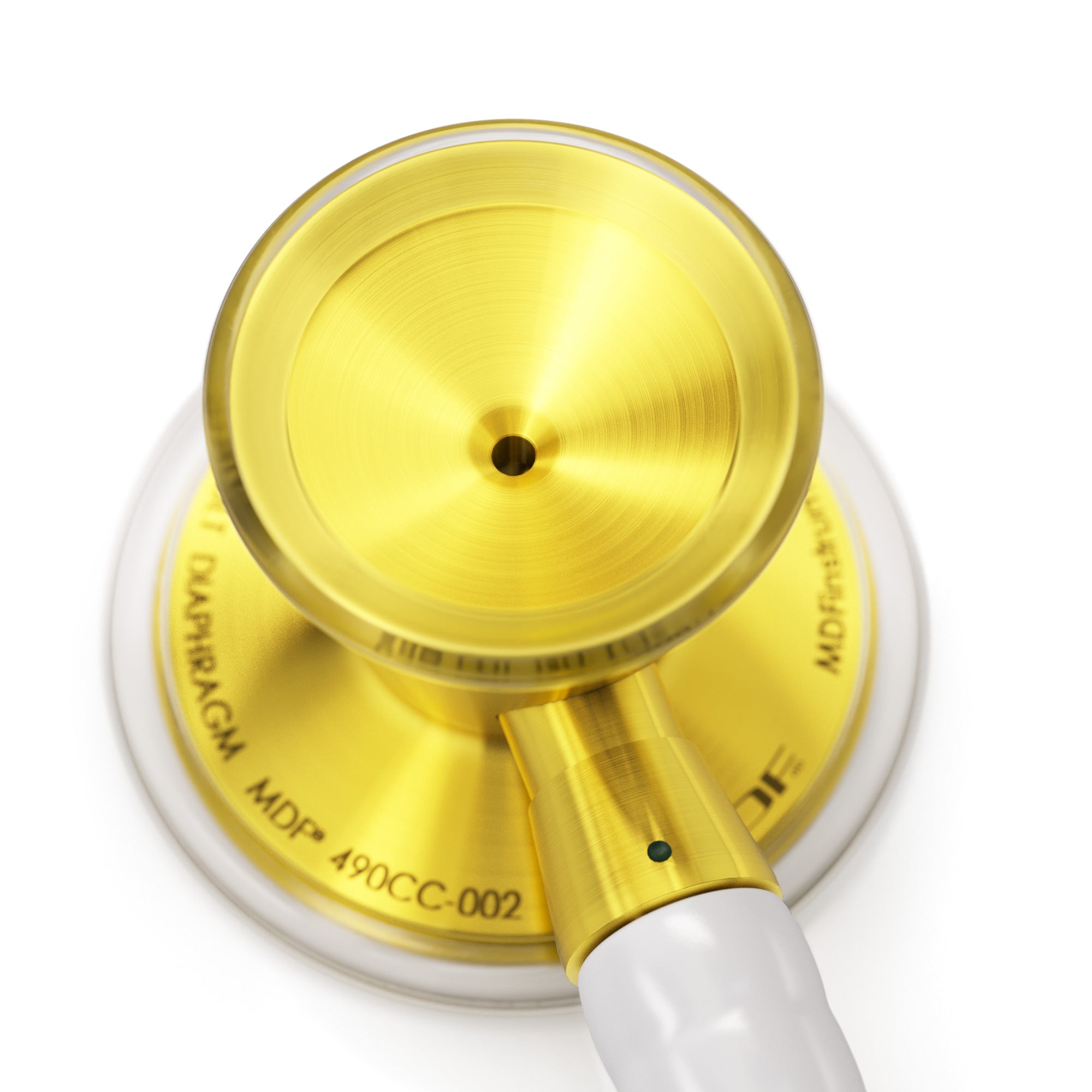 Stethoscope MDF Instruments ProCardial Titanium Cardiology White and Gold Custom Stethoscope Engraving