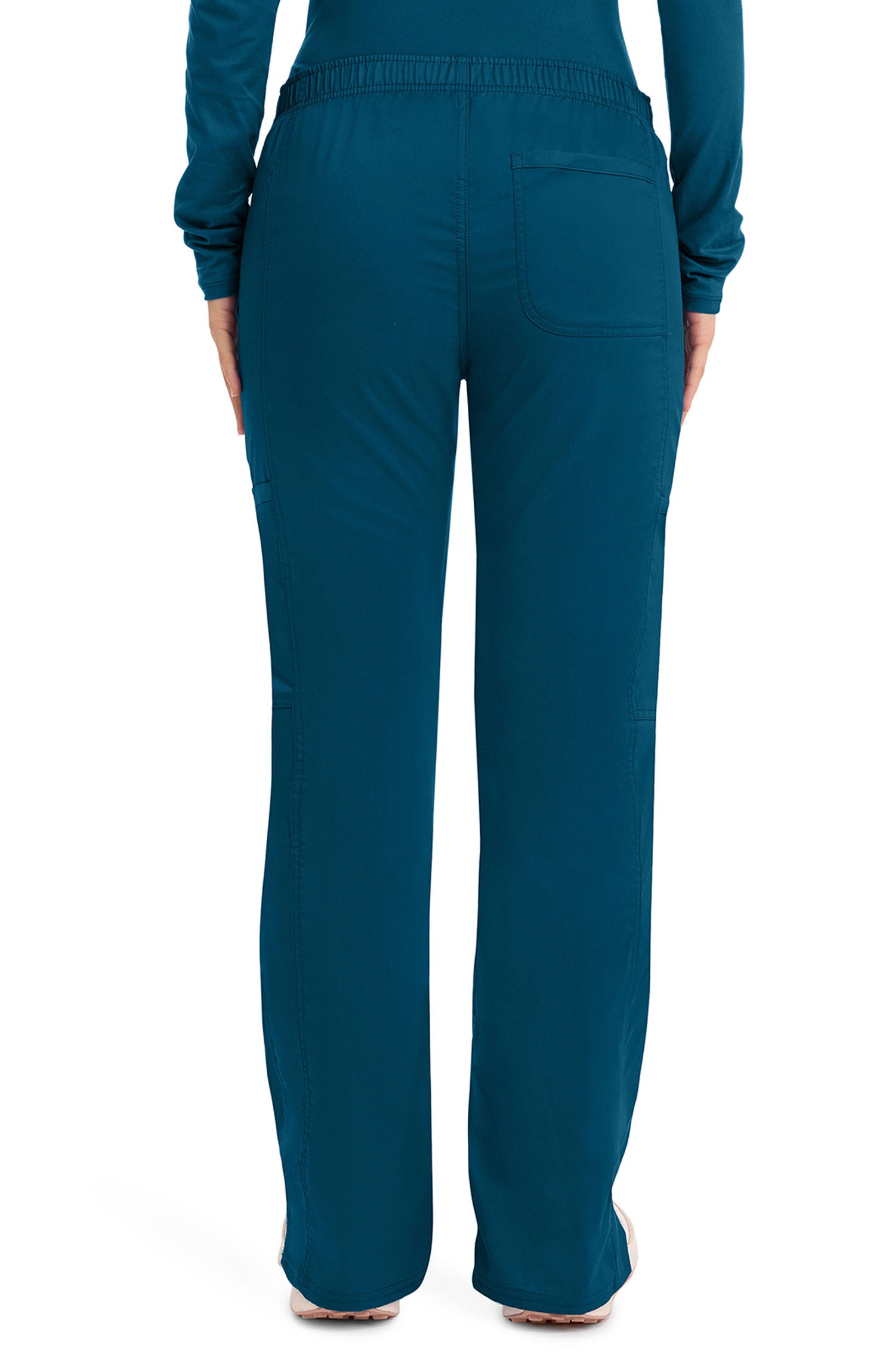 Women's Scrub Pants Cargo Caribbean Blue Cherokee Workwear Revolution MDF Instruments WW120