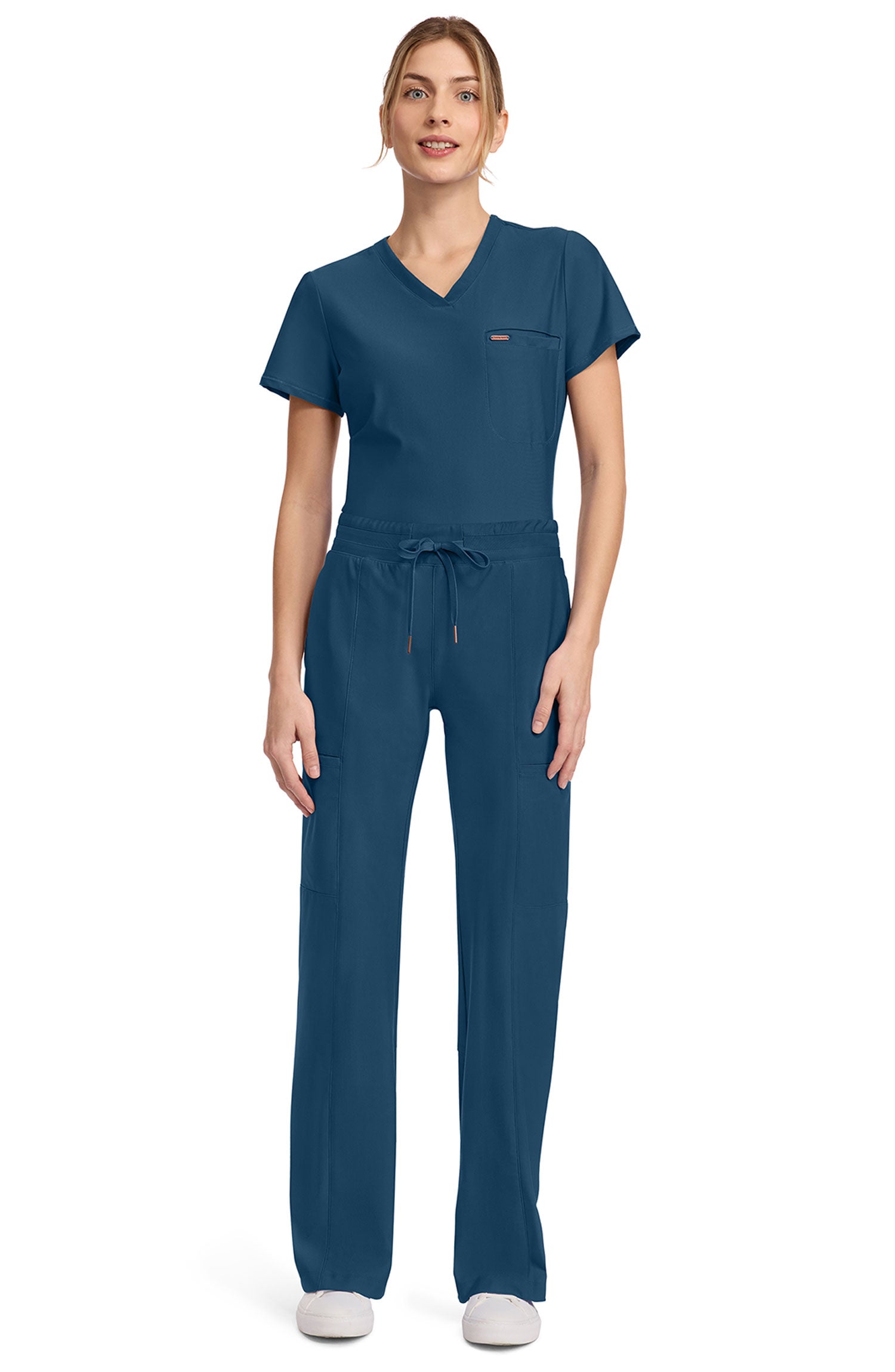 Women's Scrub Pants Wide Leg Cherokee Form Caribbean Blue CK026 MDF Instruments Apparel