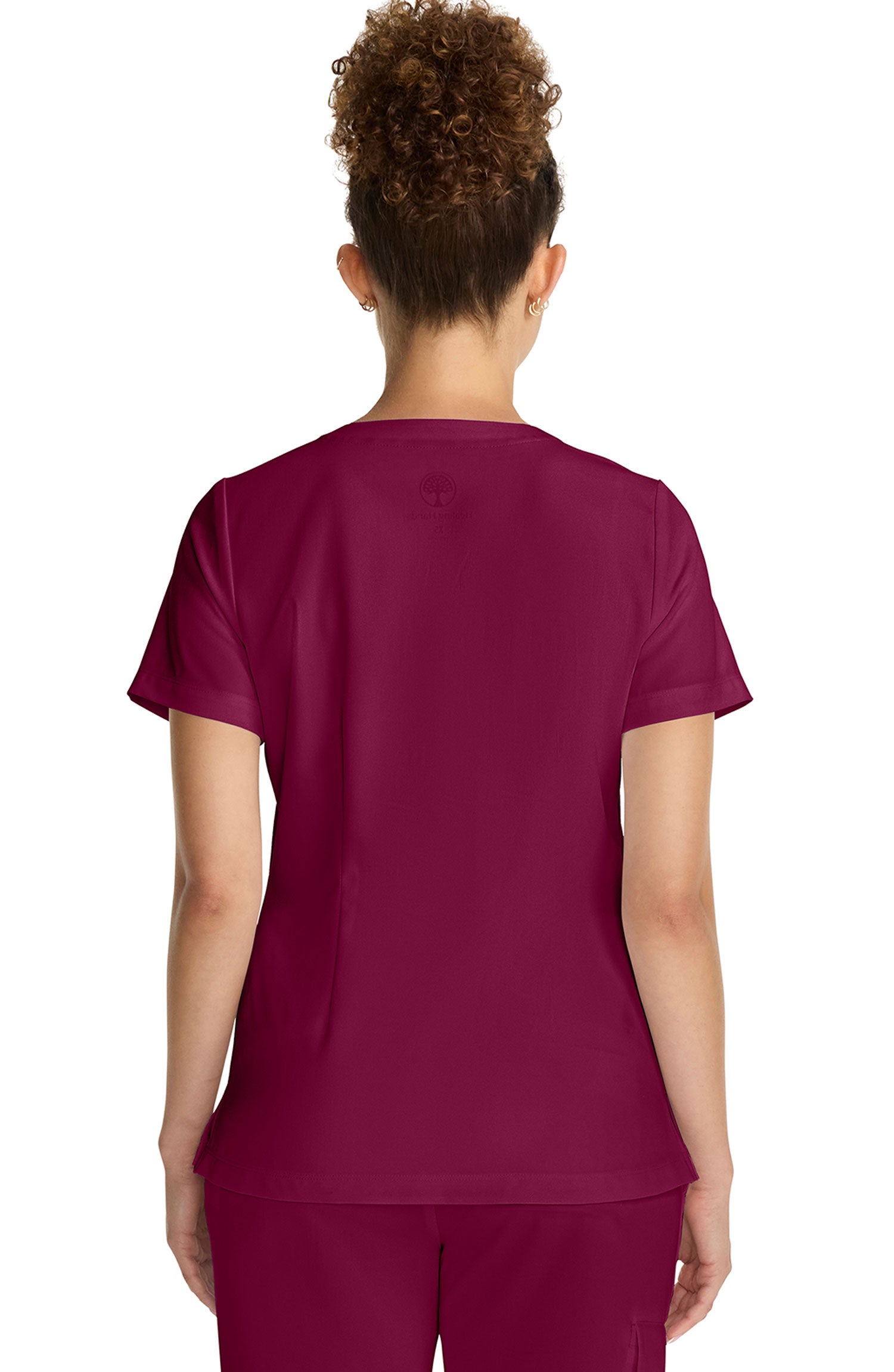 Women's Scrub Top Tuck-In V-Neck Wine Healing Hands MDF Instruments HH755