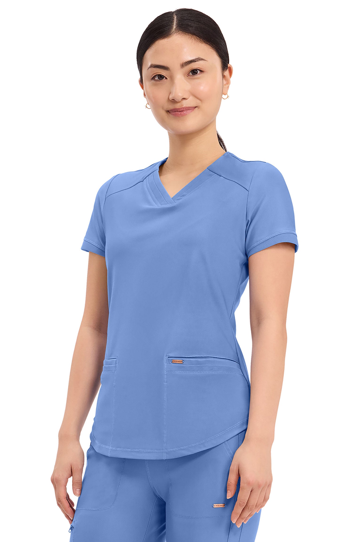 Women's Scrub Top V-Neck Cherokee Form Ciel Blue CK840 MDF Instruments Apparel