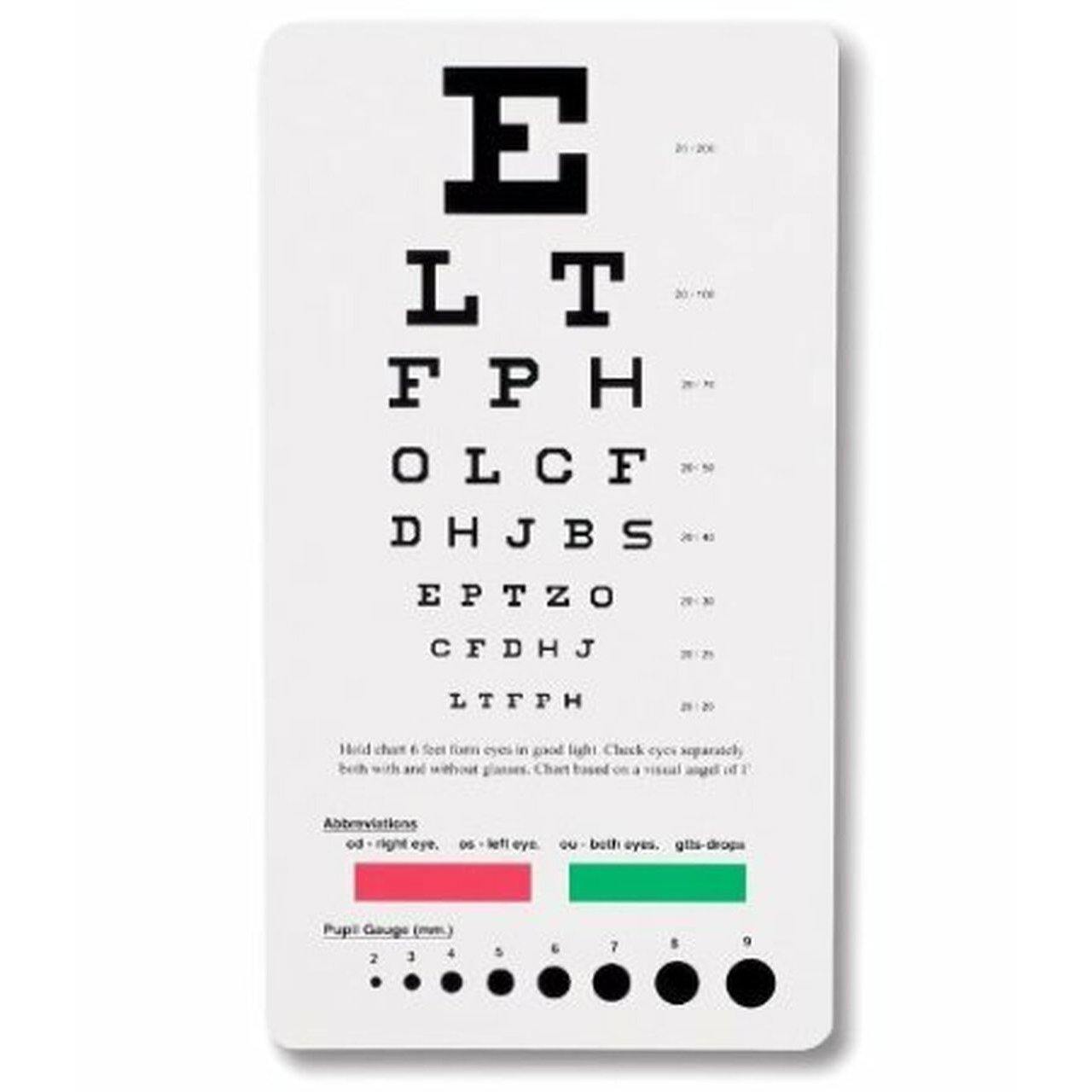MDF® Instruments  Snellen Pocket Eye Chart