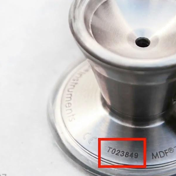 MDF Stethoscope Tips  How to Find Your Stethoscope's Serial Number