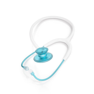 Stethoscope MDF Instruments Acoustica Lightweight Adult Dual Head Aqua Blue and White