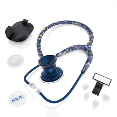 Blue Stethoscope MDF Instruments ProCardial Titanium Mprint Vincent Van Gogh Starry Night Print Go Van Gogh and Capridium