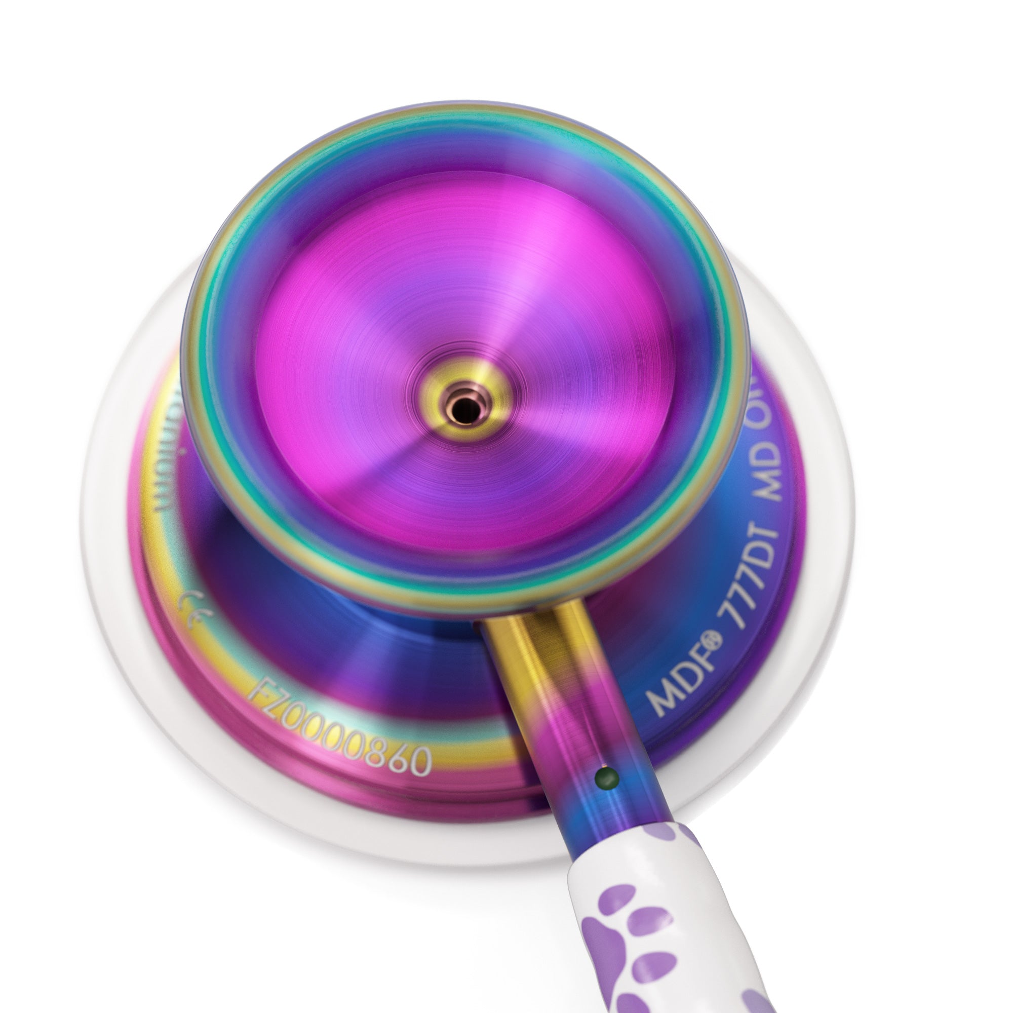 Stethoscope MDF Instruments MD One Epoch Paw Print and Kaleidoscope Engraving
