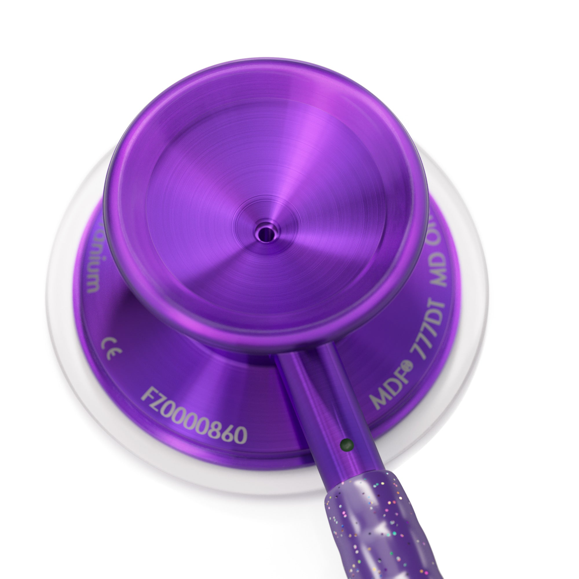 MD One® Epoch Titanium Adult Stethoscope - Purple Glitter/Ultraviolet Engraving