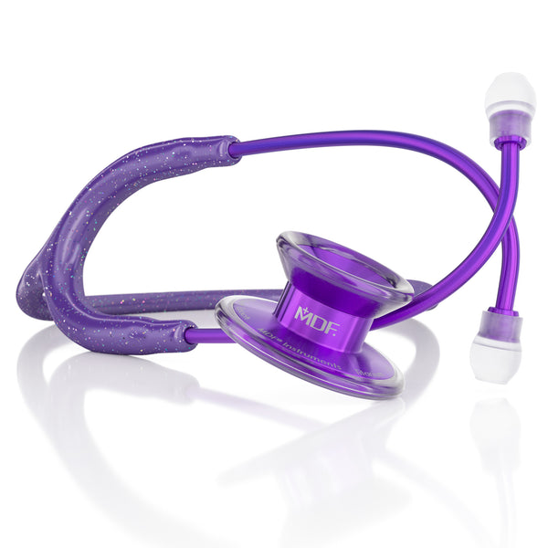 MD One® Epoch Titanium Adult Stethoscope - Purple Glitter/Ultraviolet