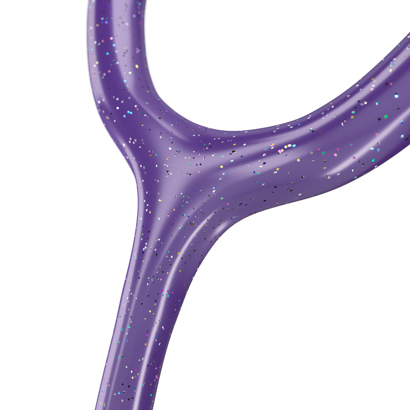 MD One® Epoch Titanium Adult Stethoscope - Purple Glitter/Ultraviolet Tube