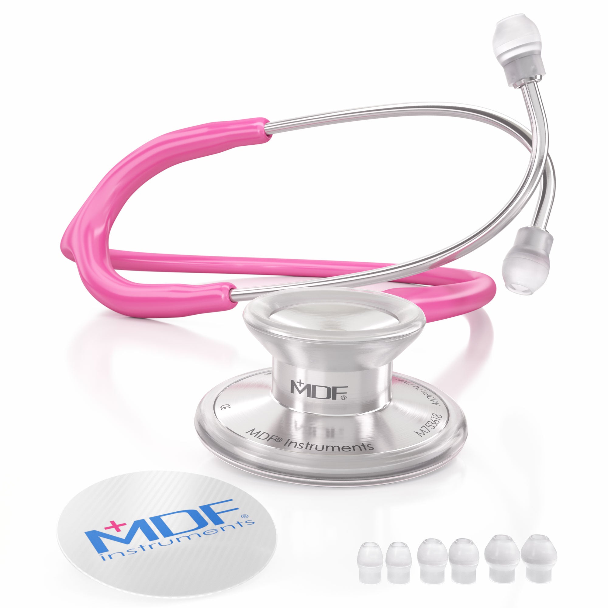 Stethoscope MDF Instruments Acoustica Lightweight Dual Head ThinkPink Bright Pink