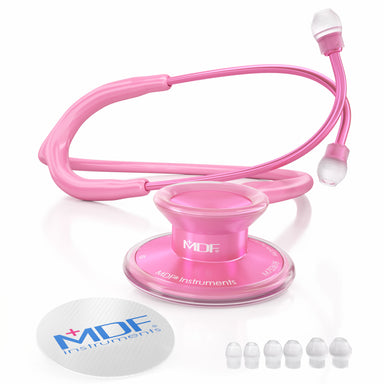 Pink Stethoscope MDF Instruments Acoustica Lightweight Dual Head Cosmo Light Pink and Pinkore