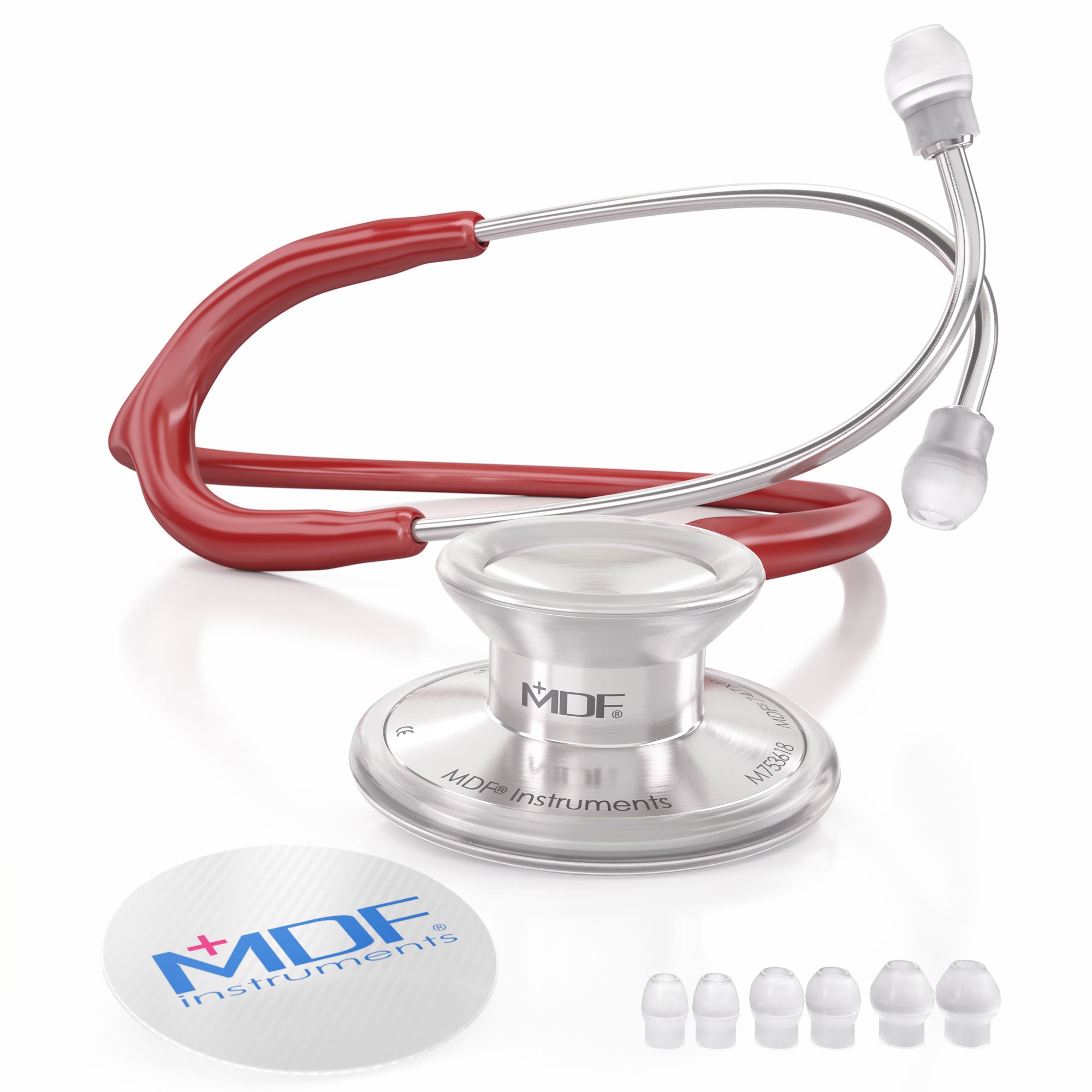 Stethoscope MDF Instruments Acoustica Lightweight Dual Head Napa Burgundy Red