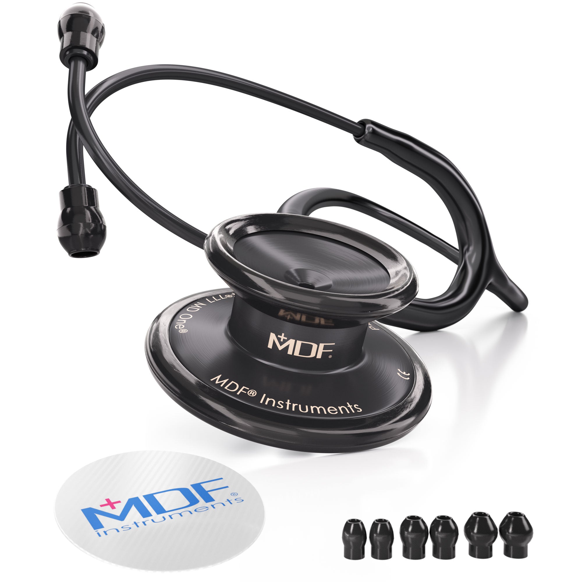 Stethoscope MDF Instruments MD One Stainless Steel Adult Dual Head BlackOut All Black