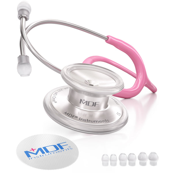 Stethoscope MDF Instruments MD One Stainless Steel Adult Dual Head Cosmo Light Pink