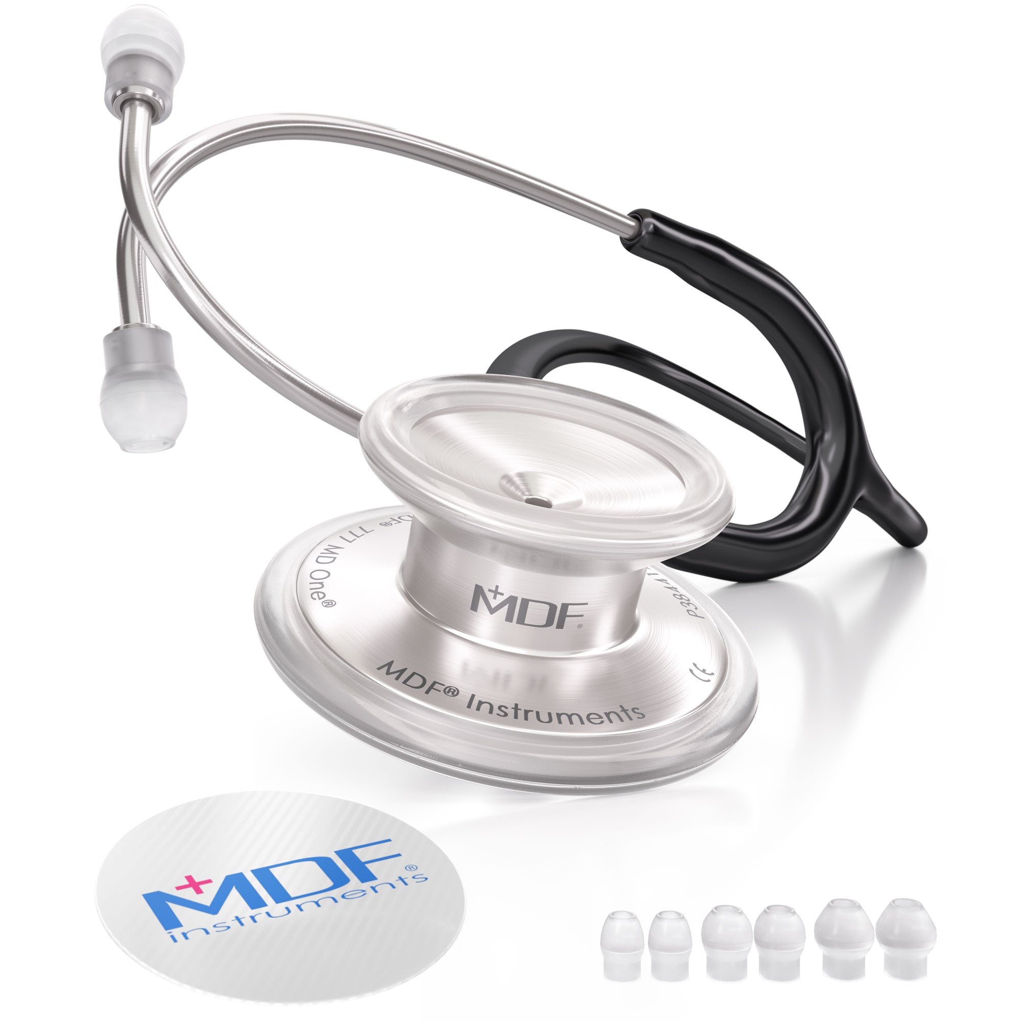 Stethoscope MDF Instruments MD One Stainless Steel Adult Dual Head NoirNoir Black