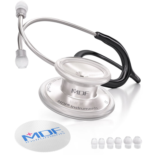 Stethoscope MDF Instruments MD One Stainless Steel Adult Dual Head NoirNoir Black
