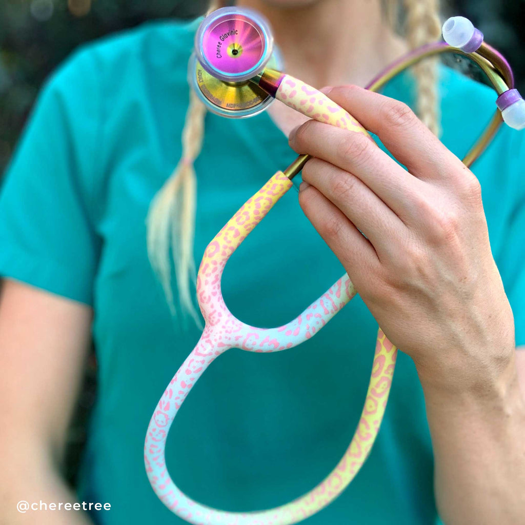 MDF Instruments® Stethoscope ProCardial® Titanium Rainbow Leopard ...