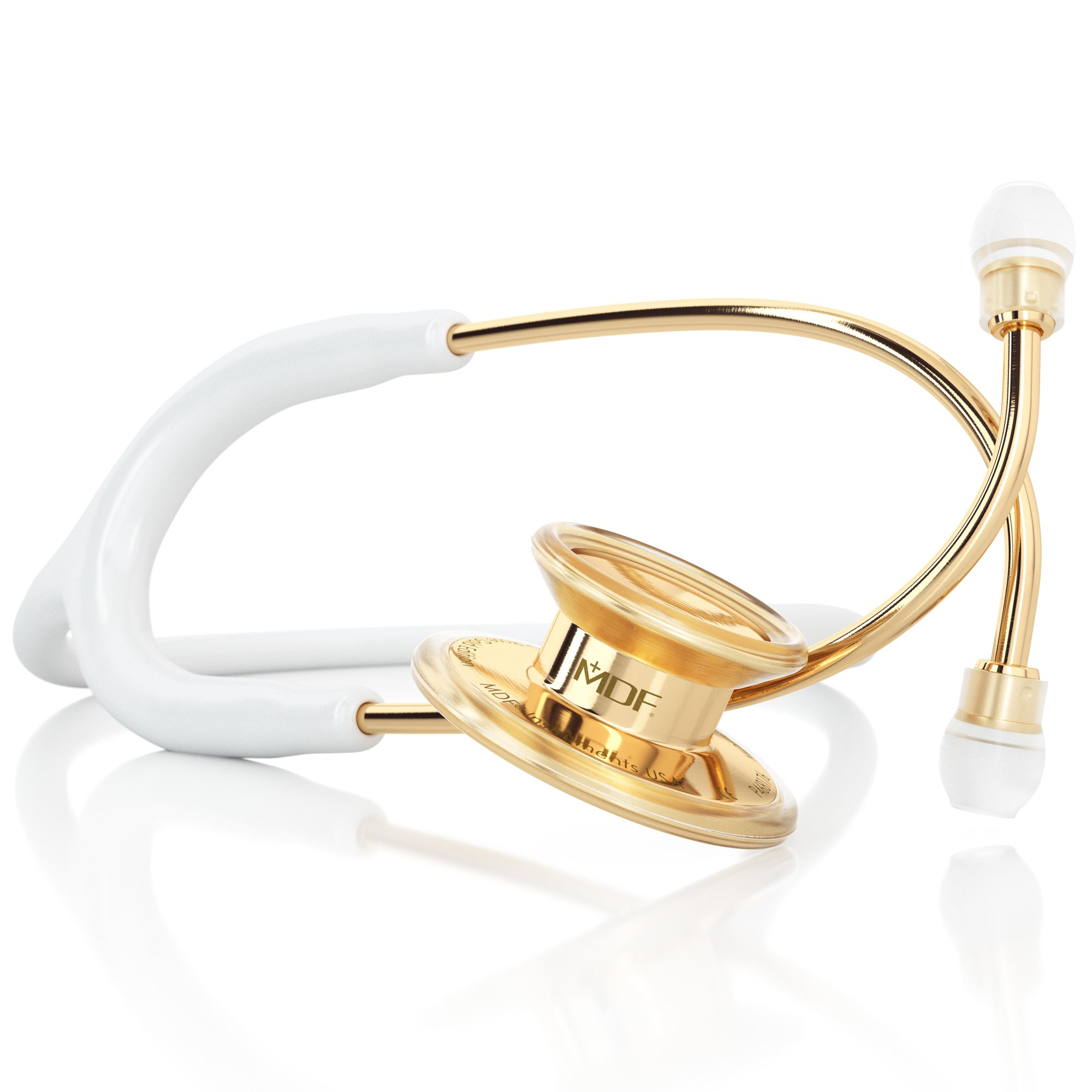 Stethoscope MDF Instruments MD One Stainless Steel Gold and White