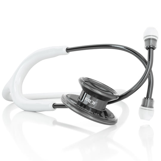 Stethoscope MDF Instruments MD One Stainless Steel Adult Dual Head Perla Noire and White