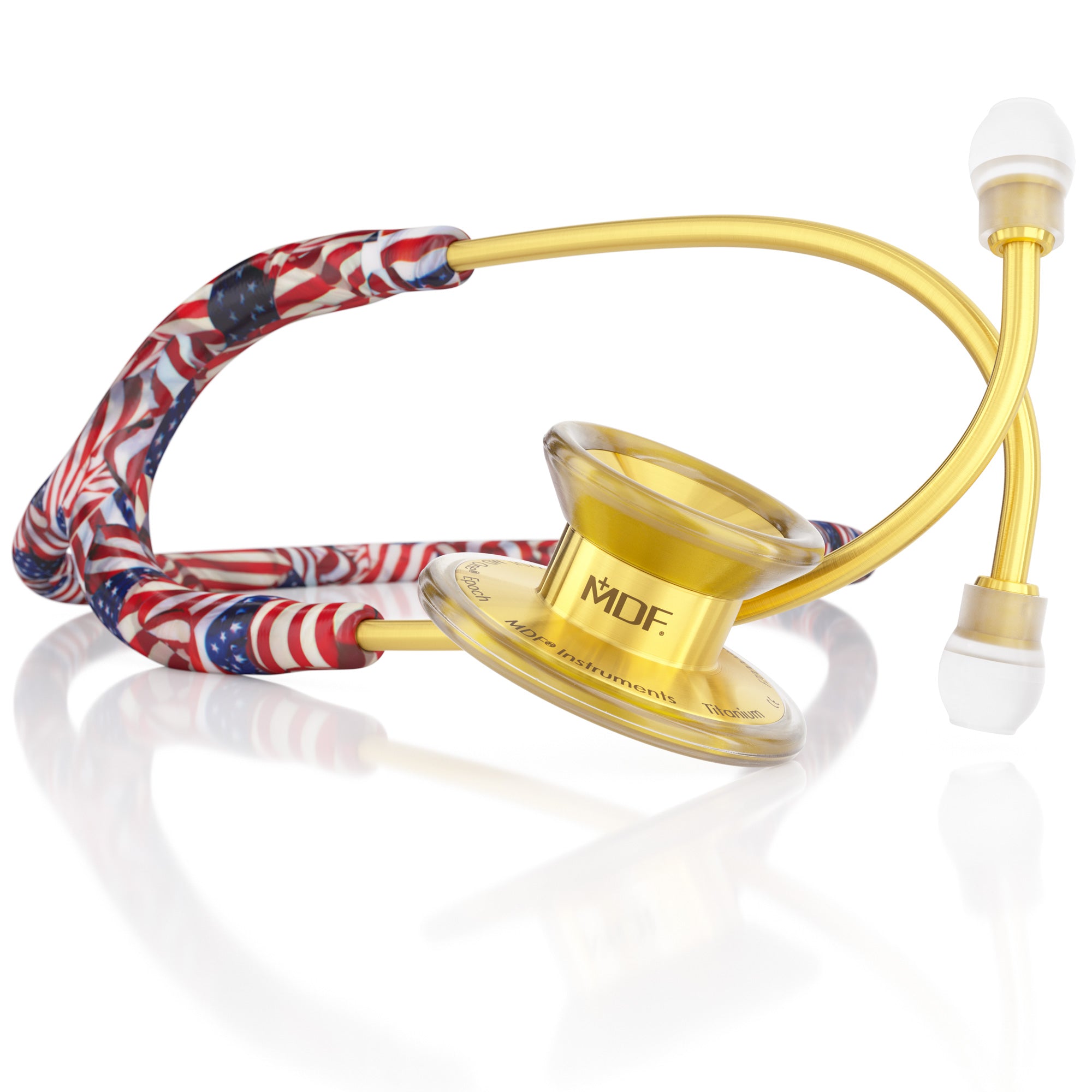 MD One® Epoch® Titanium Adult Stethoscope - USA/Gold