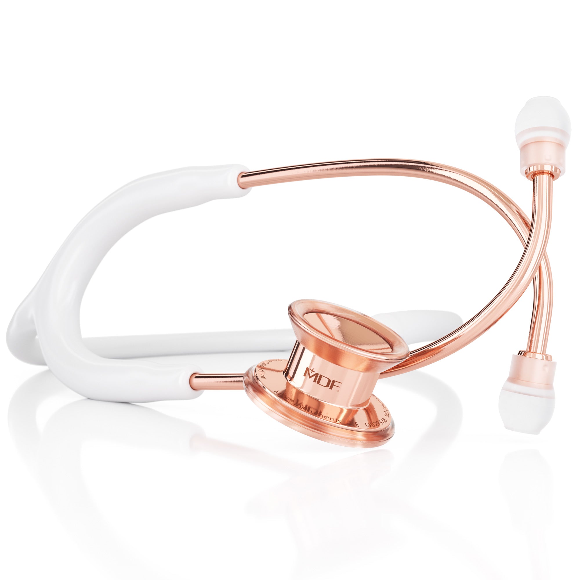 MD One® Pediatric Stethoscope - White/Rose Gold