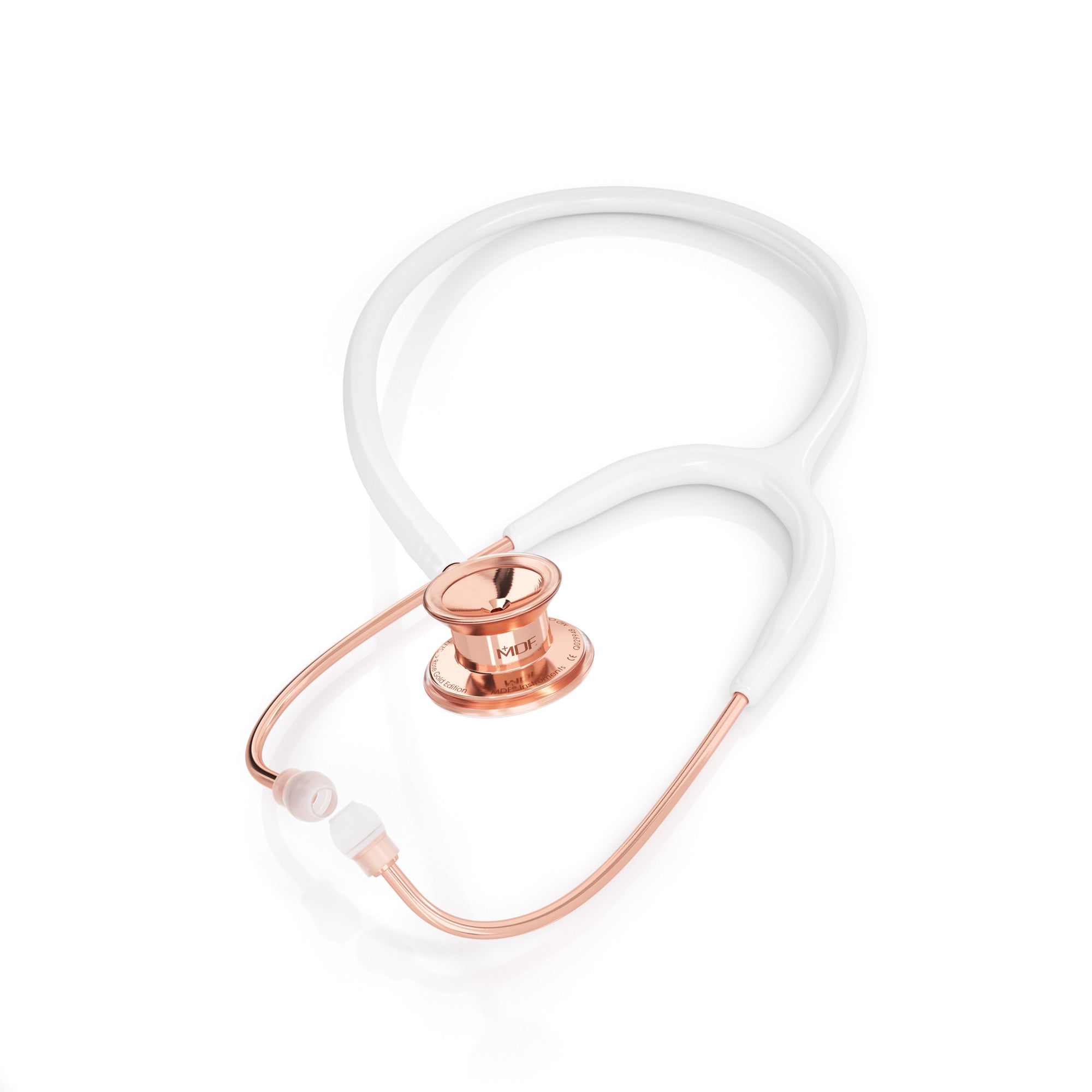 MD One® Pediatric Stethoscope - White/Rose Gold