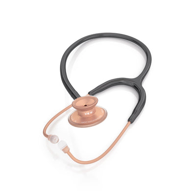 Acoustica® Stethoscope - Black/Matte Rose Gold