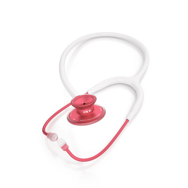 Acoustica® Stethoscope - White/Red