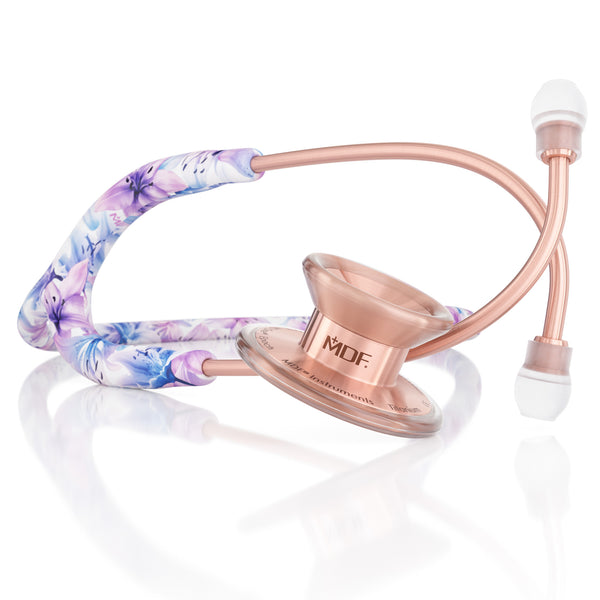 Stethoscope MDF Instruments MD One Epoch Titanium Mprint Flower Print Monet and Rose Gold