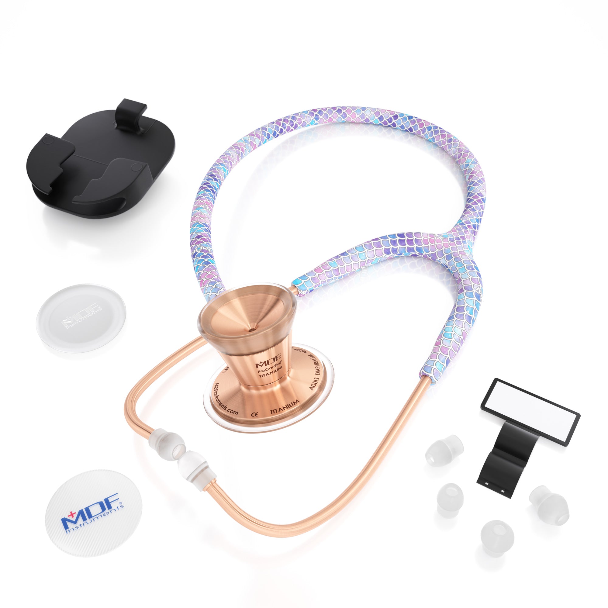 ProCardial® Titanium Cardiology Stethoscope - Baby Mermaid/Rose Gold