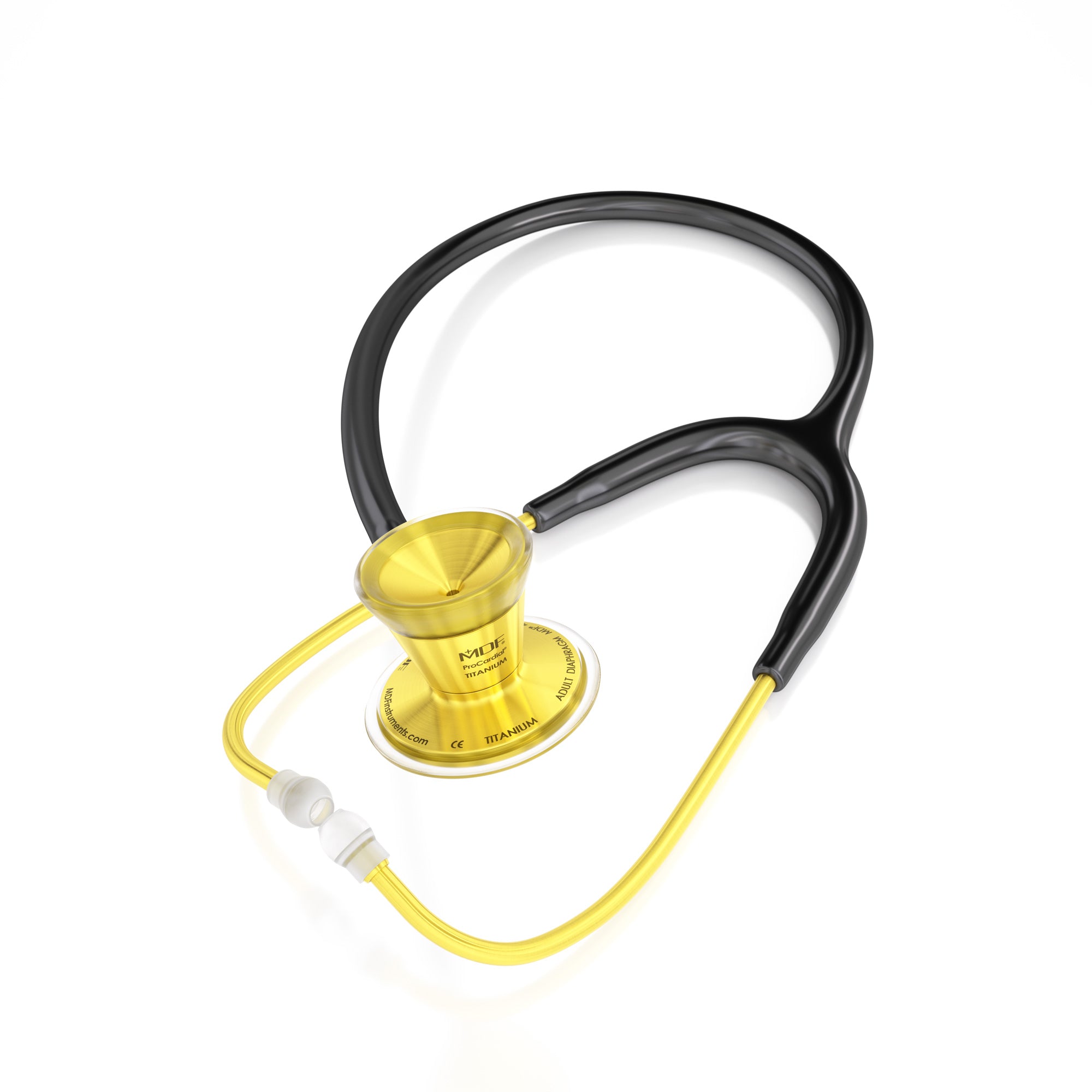 ProCardial® Stainless Steel Cardiology Stethoscope - Black/Gold - MDF Instruments