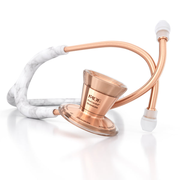 ProCardial® Titanium Cardiology Stethoscope - Carrera Marble/Rose Gold